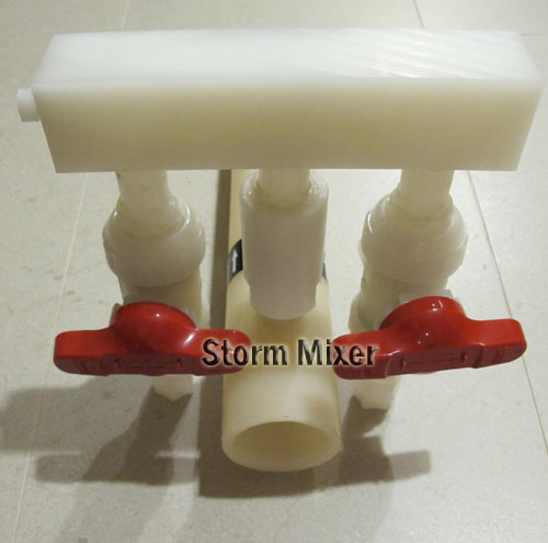 pvdf kynar static mixer with integrated acid injectors